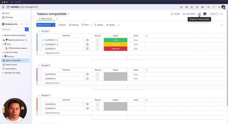 Portada del tutorial: Board análisis: Comunícate dentro del tablero